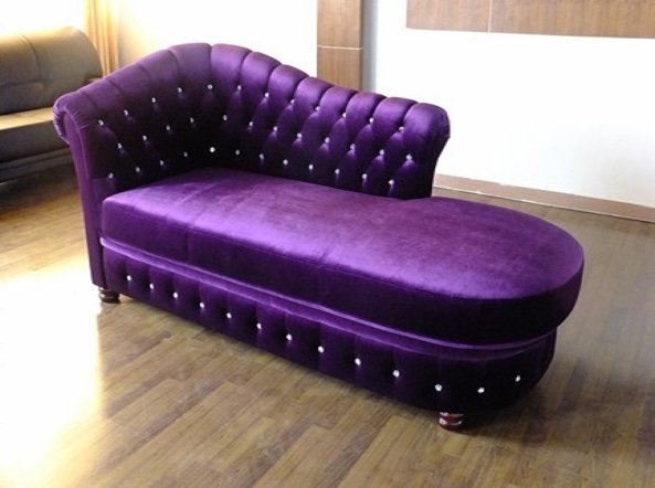 Purple chaise lounge chair