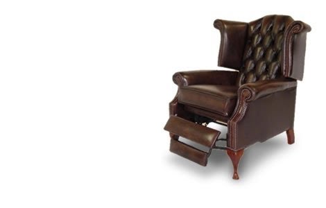 Queen anne leather sofa