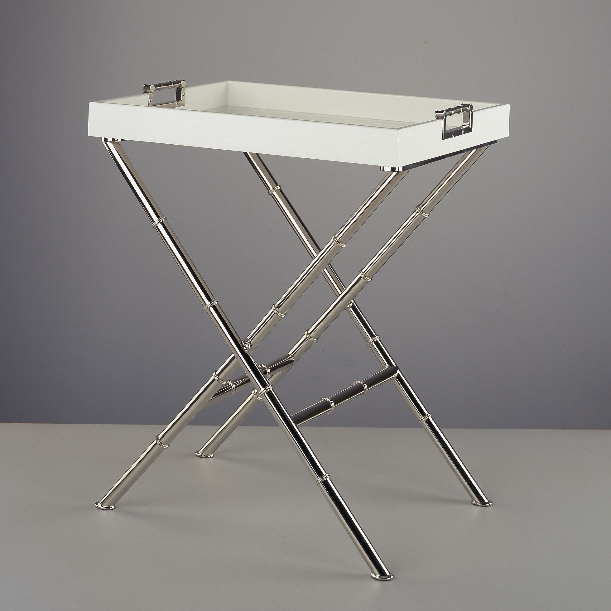 Robert Abbey Jonathan Adler Meurice Butler Tray Table in White S659