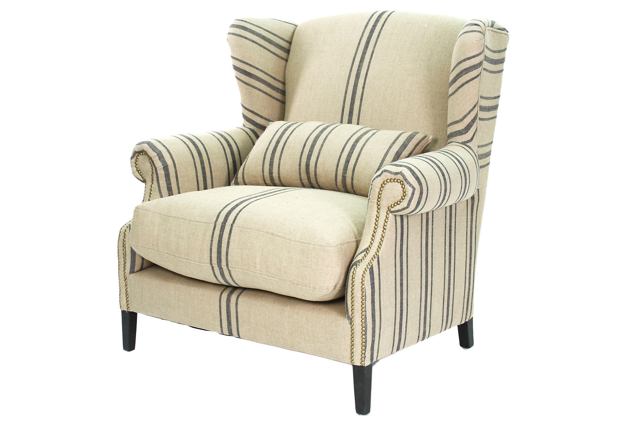 Striped club chair