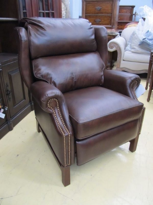 Thomasville Leather Choices Genuine Leather Wing Back Recliner Chair 21006 113a
