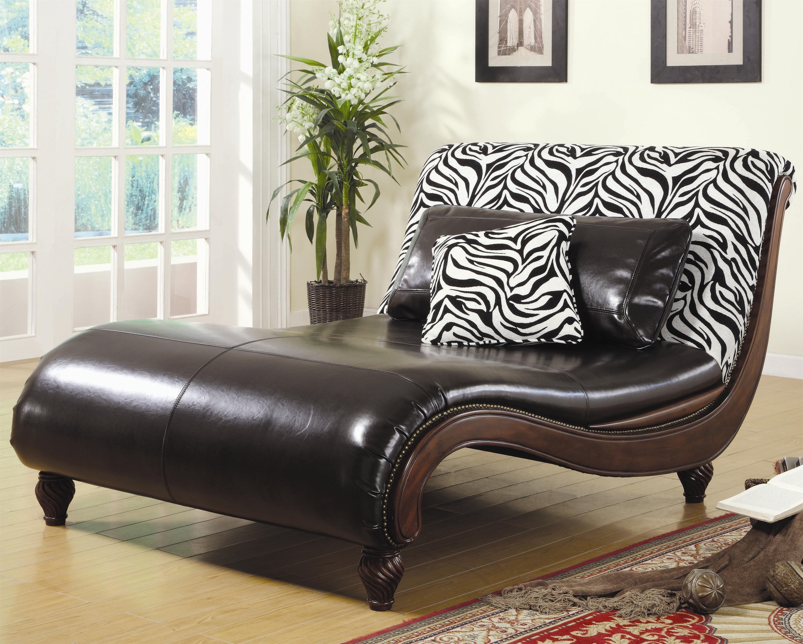 White leather chaise lounge