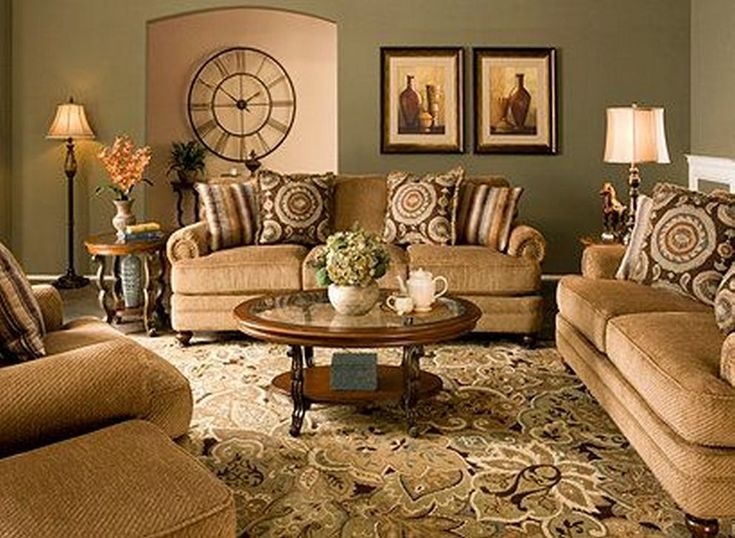 Blue chenille sofa
