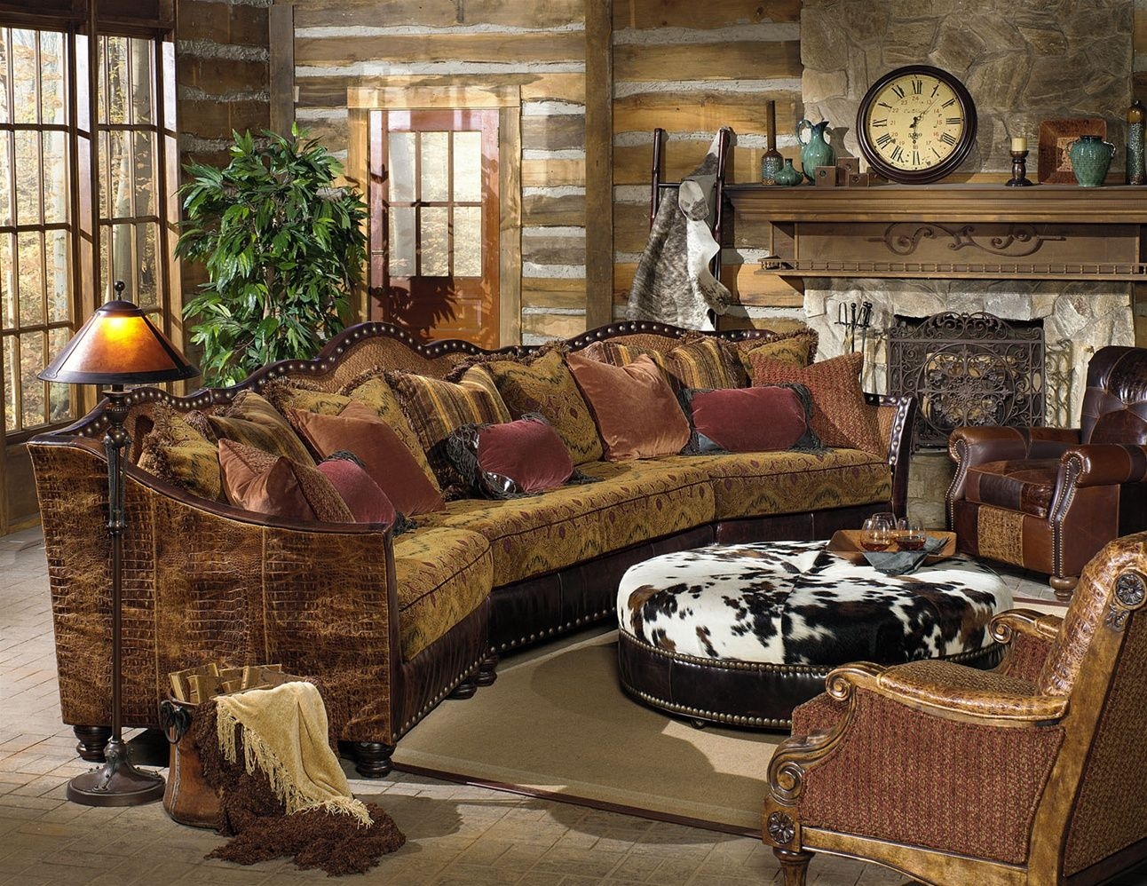 Cabin themed living room