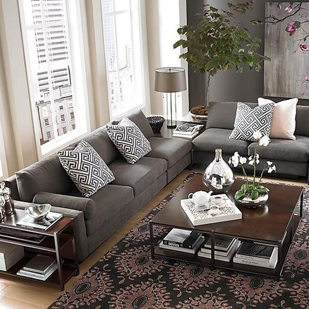 Dark gray couch living room ideas