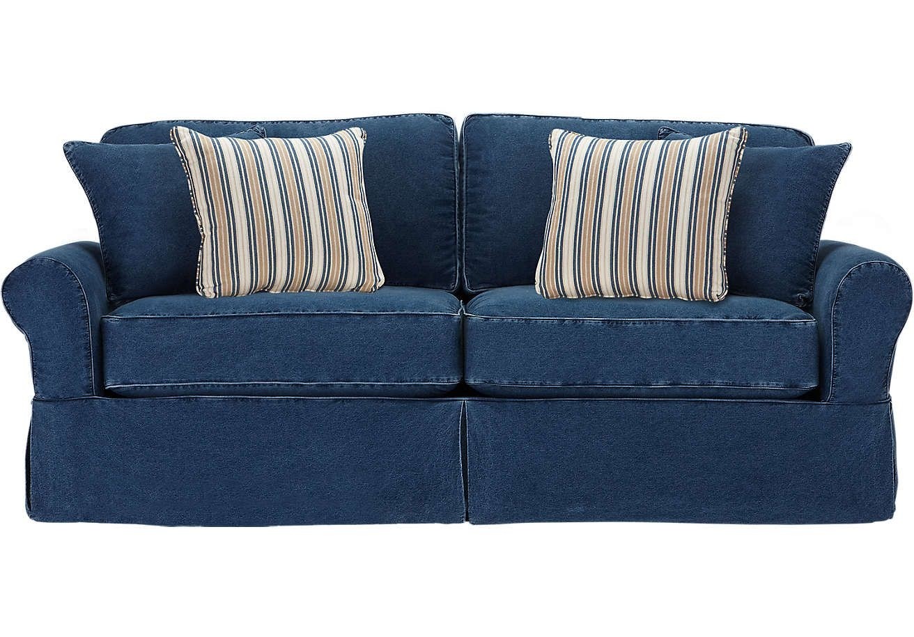 Denim sectional sofa