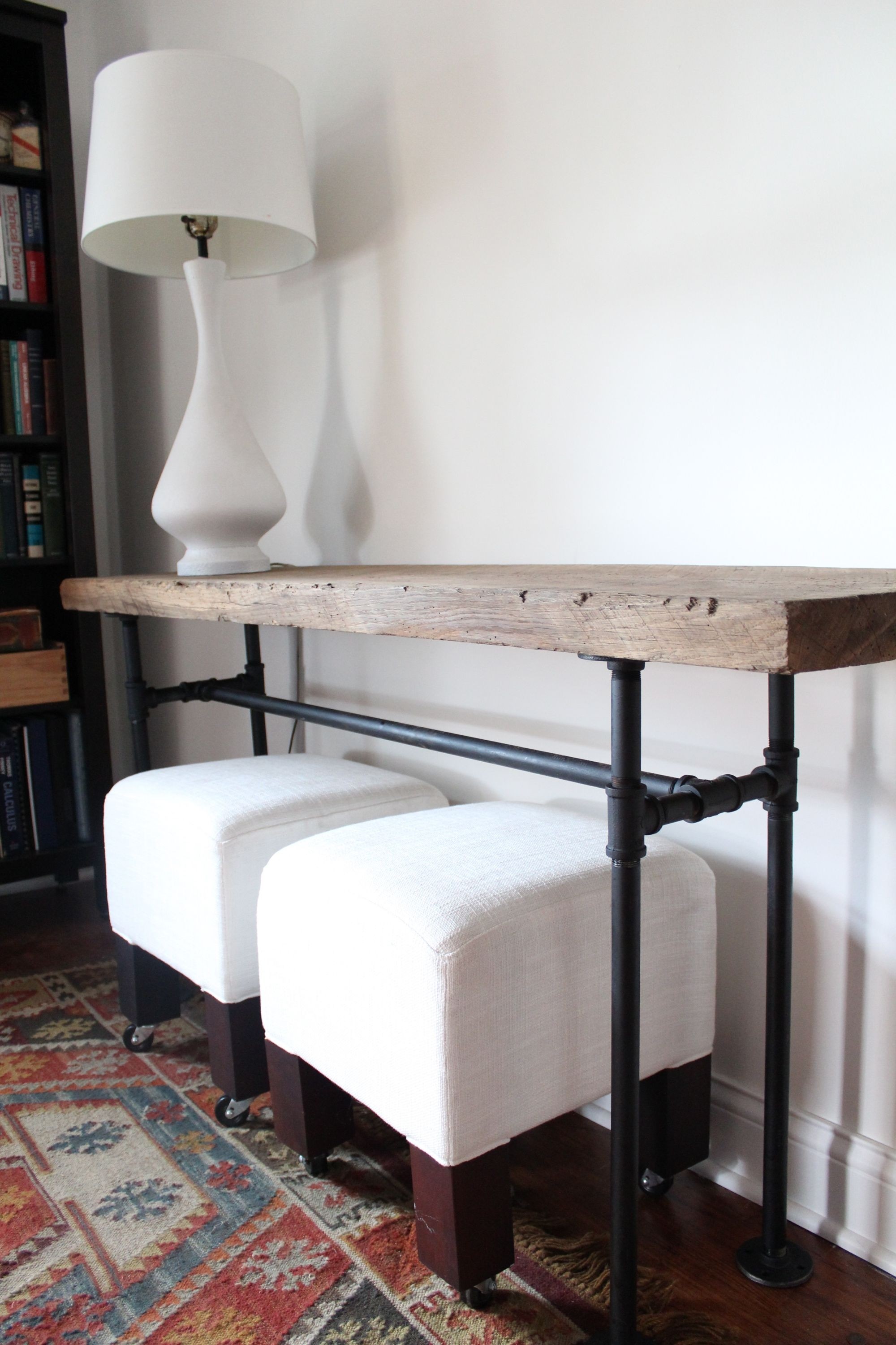 Industrial sofa table
