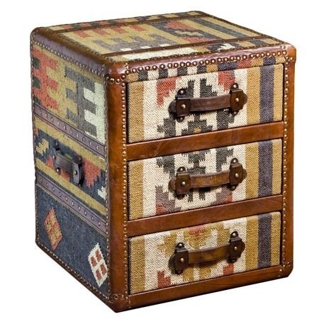 Interlude home high country kilim end table