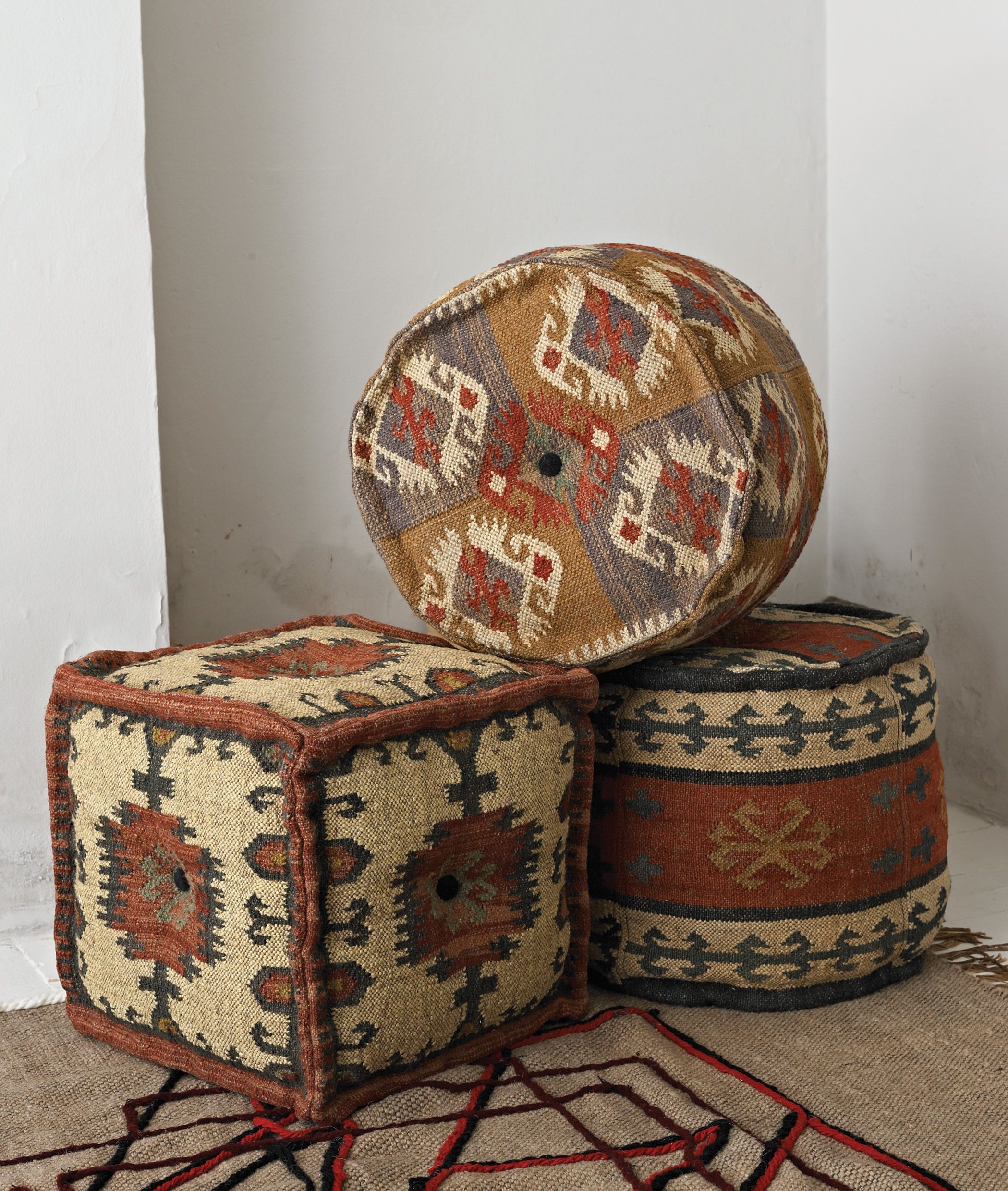 Kilim ottomans 1