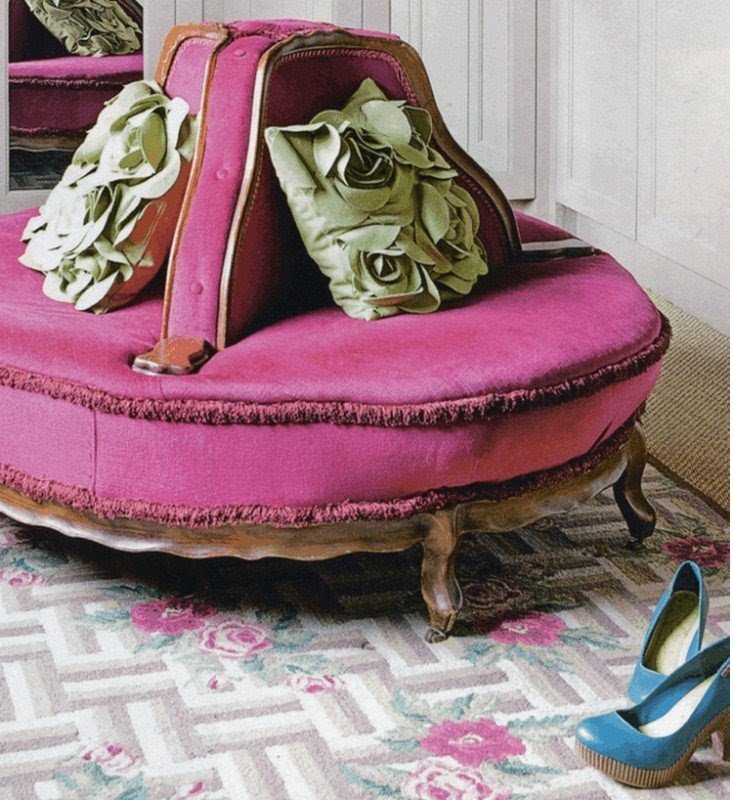 Large round ottoman