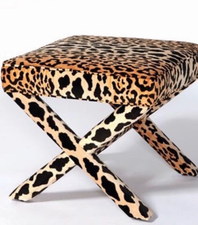 Leopard print bench
