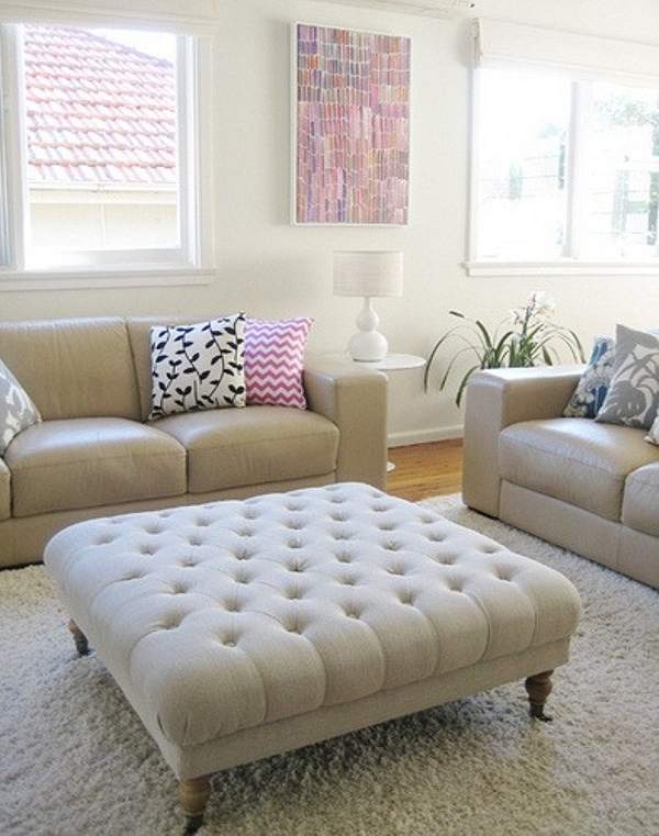 Oversized square ottoman