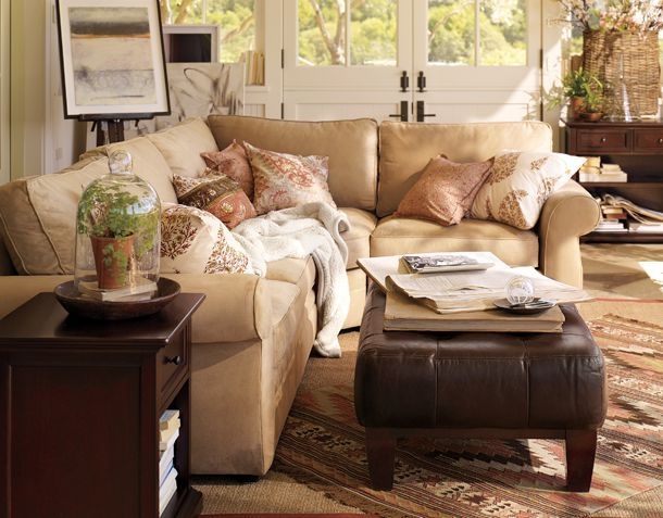 Pearce 3 piece sectional with wedge suede