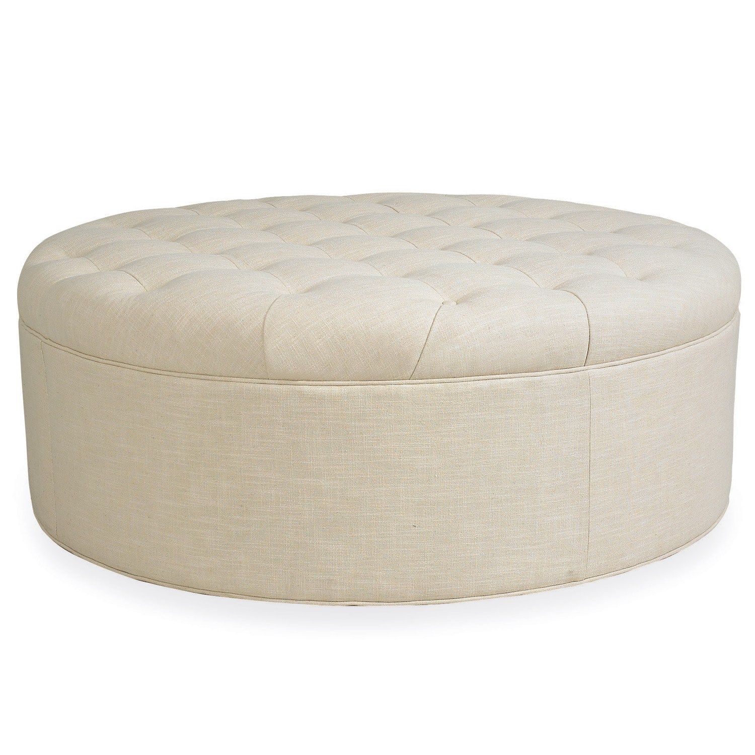 Round storage ottoman coffee table 1