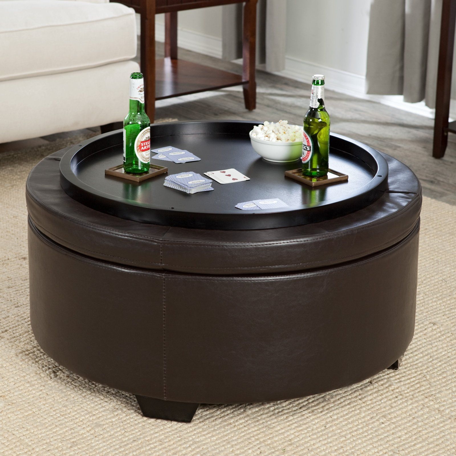 Round storage table