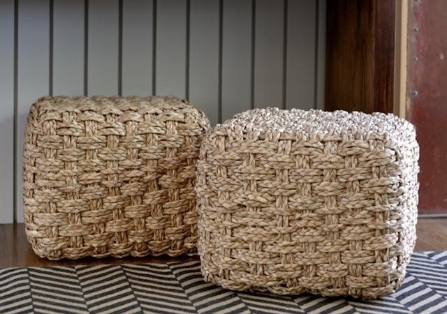 Seagrass ottomans 1