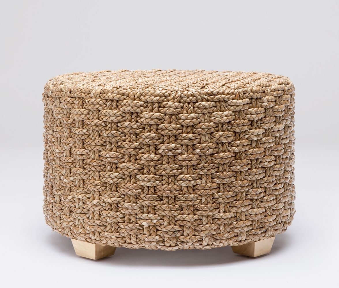 Seagrass pouf ottoman