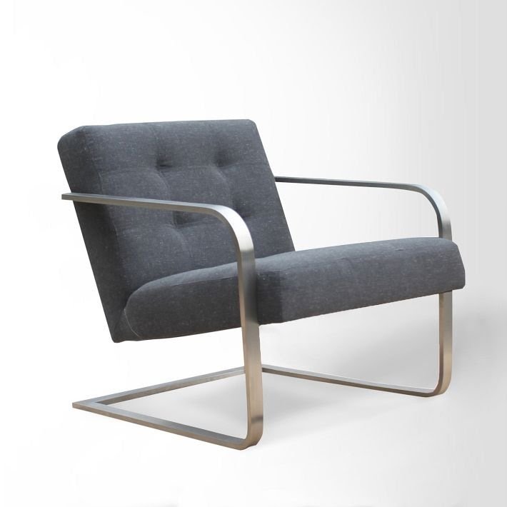 Steel Armed Bend Chair Shale