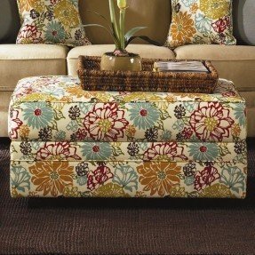 Sunburst rectangular storage ottoman with wheels by lane knoxville wholesale