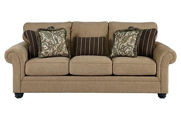 The davora caramel queen sofa sleeper from ashley furniture homestore