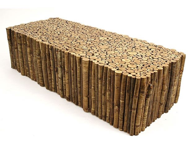 Tree branch coffee table