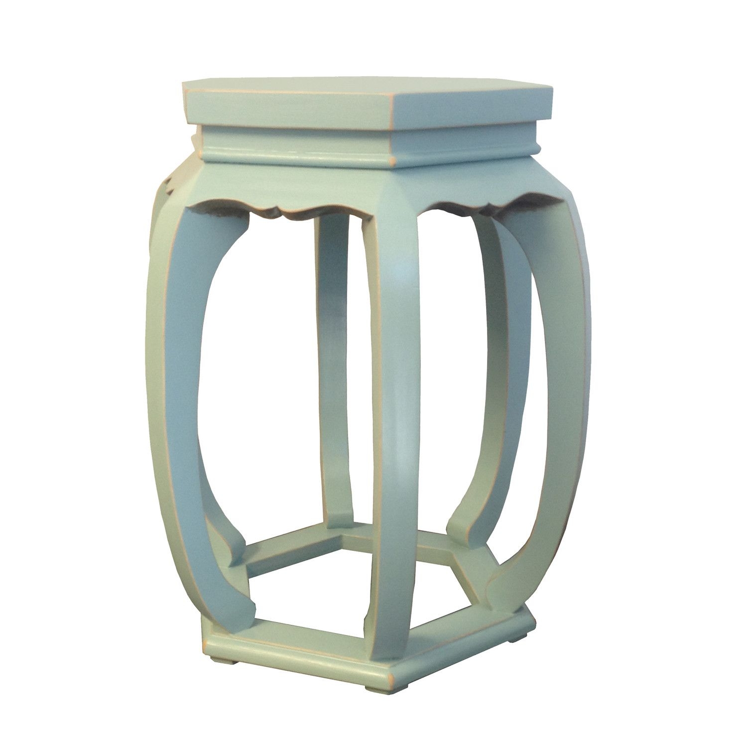 Antique Revival Diana Garden Stool, Aqua