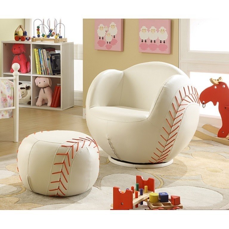 Youth baseball chair and ottoman