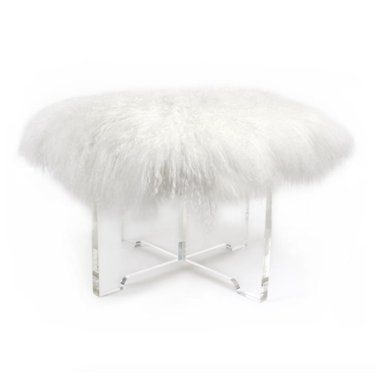 Lucite vanity bench
