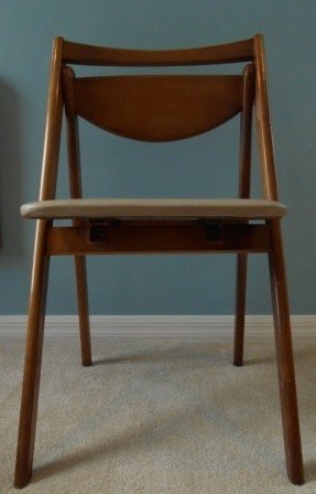 Mid century stakmore folding chair four