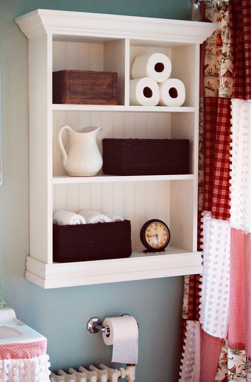 Modern over the toilet storage