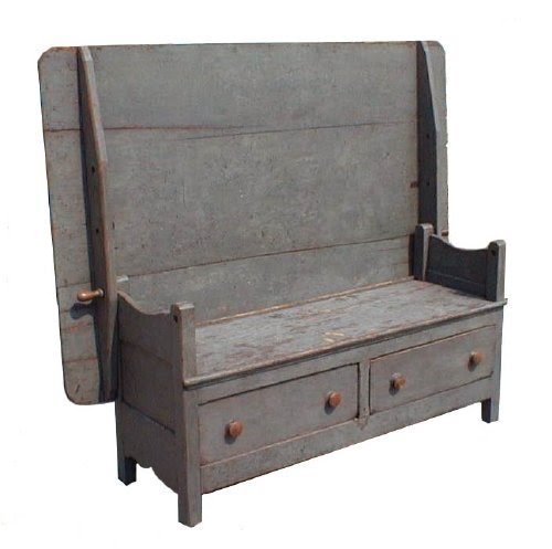 Vintage shoe storage bench