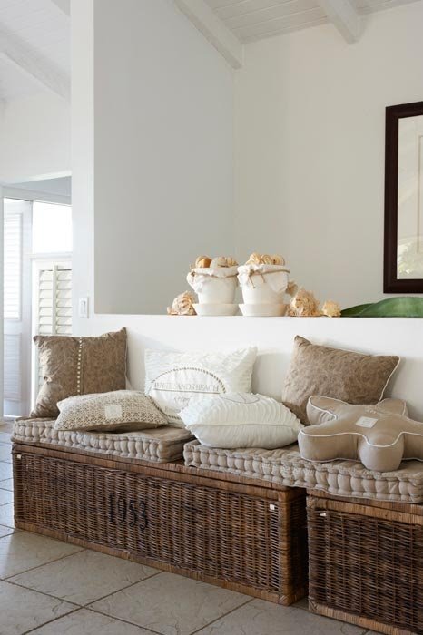 Wicker shoe basket