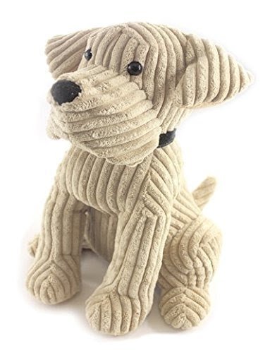 1.8kg Heavy Door Stop Novelty Animal Dog Door Stopper Cream Corduroy Fabric