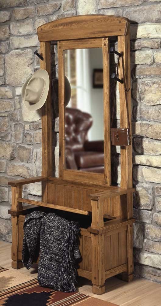 Bench with shoe storage and coat rack