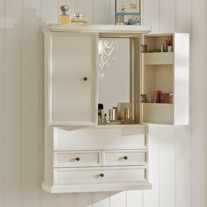 Cherry bathroom wall cabinet
