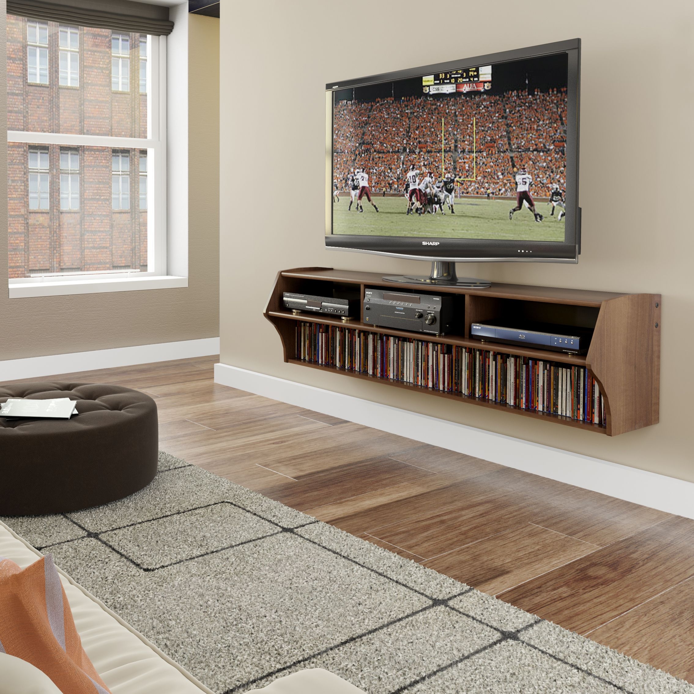 Dvd shelf wall mount
