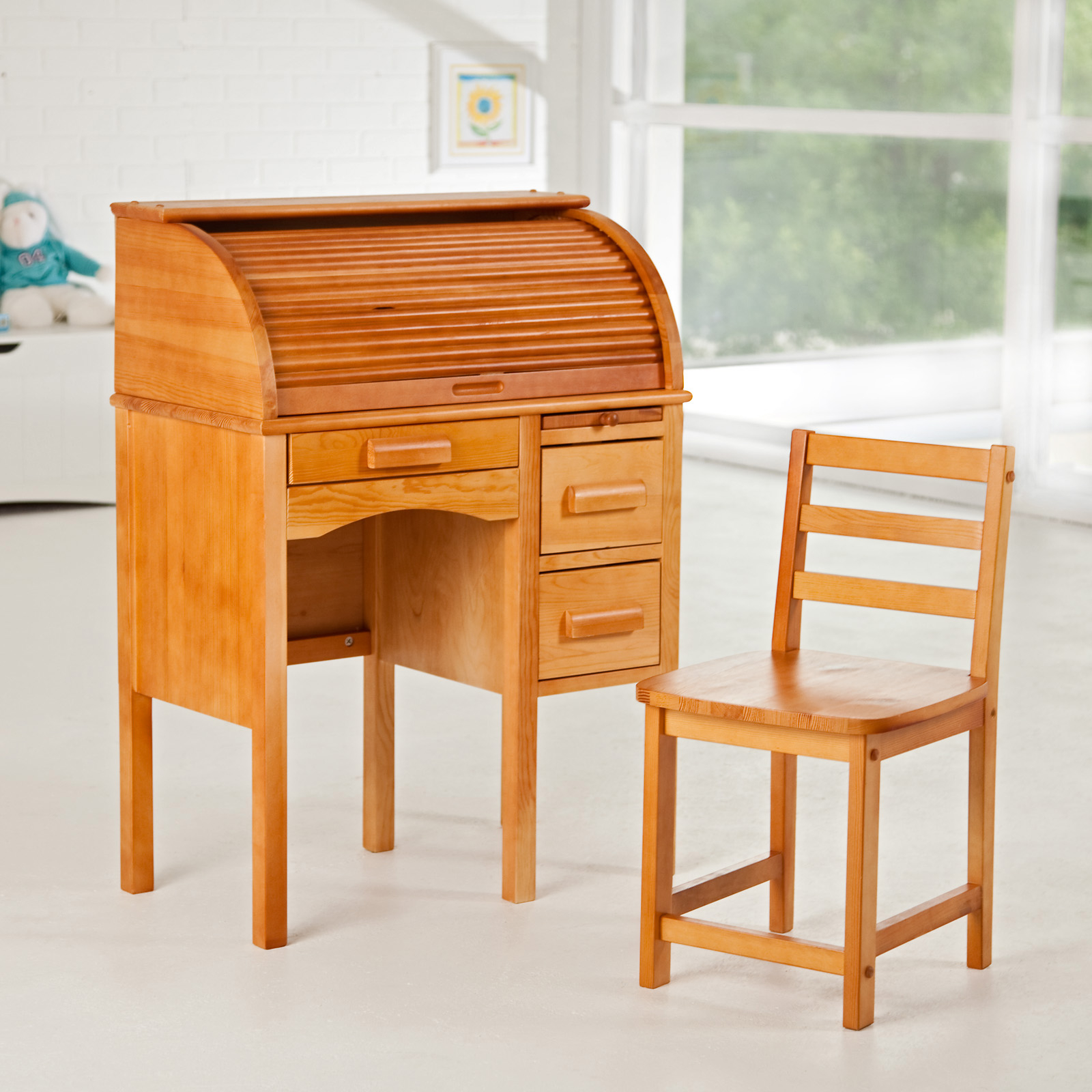 Guidecraft Jr. Roll Top Desk - Natural