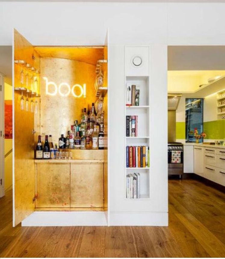 Hide a bar liquor cabinet