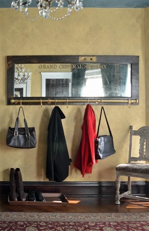Mirror coat rack