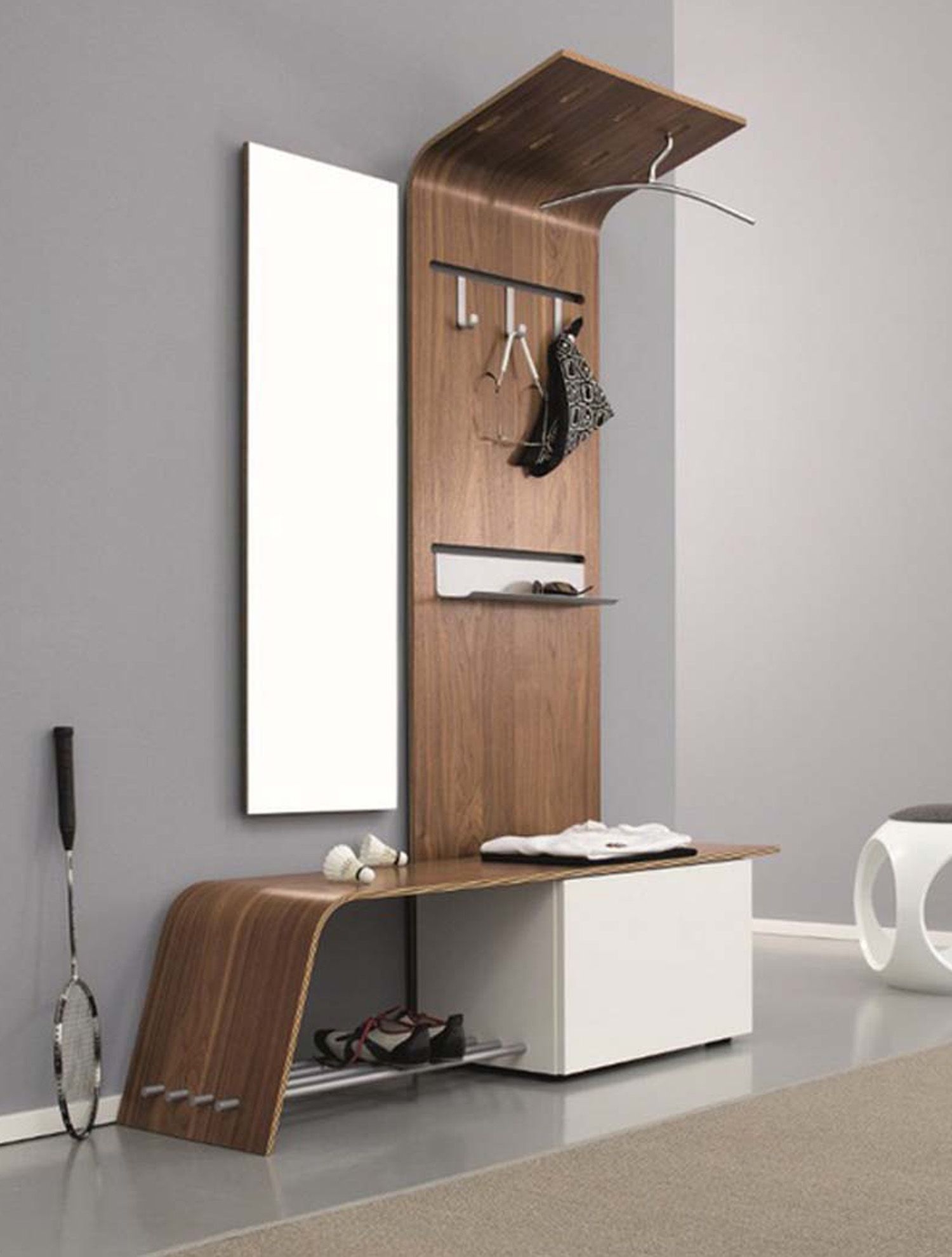 Modern hall tree