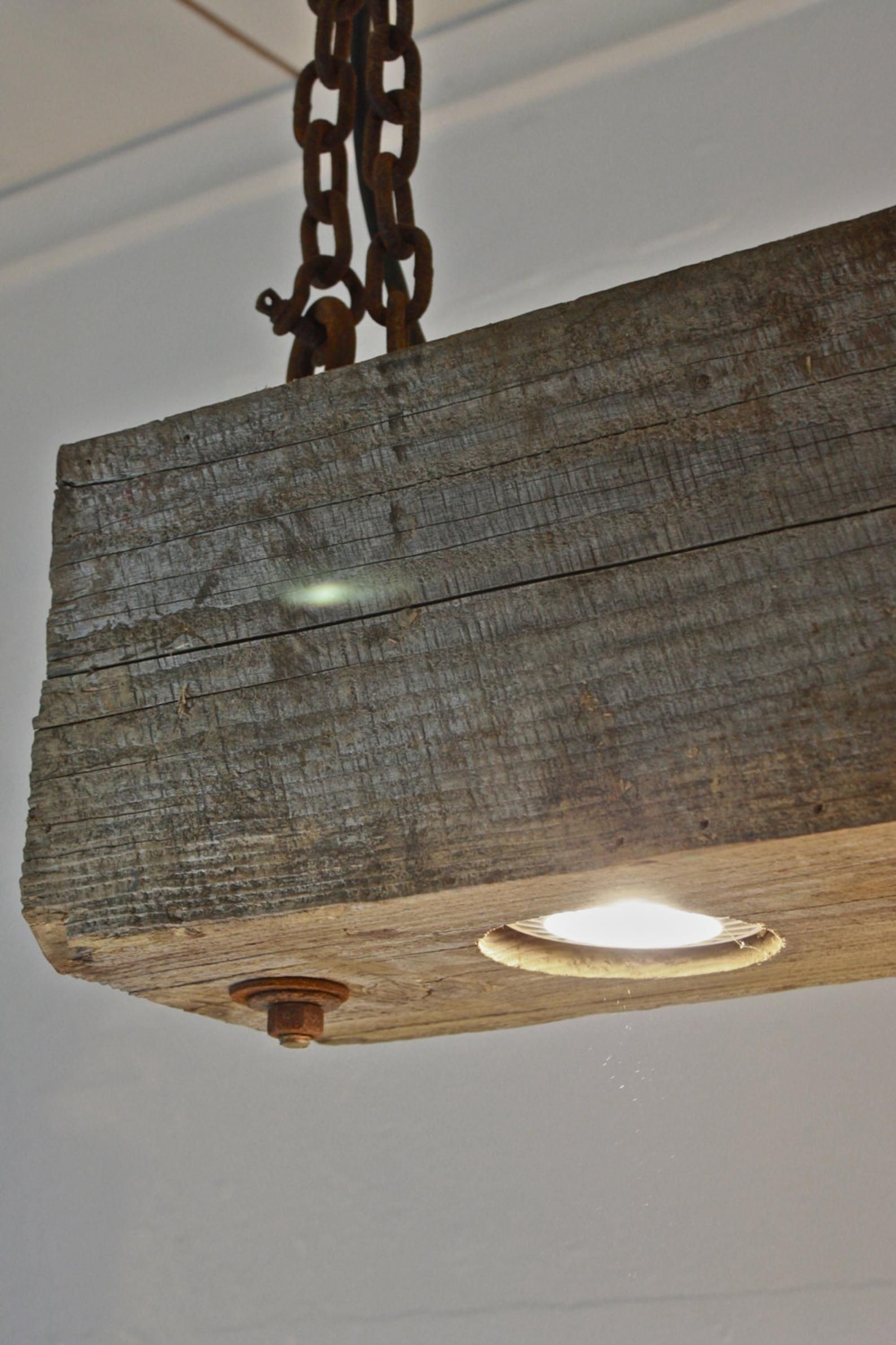 Rustic modern hanging reclaimed wood