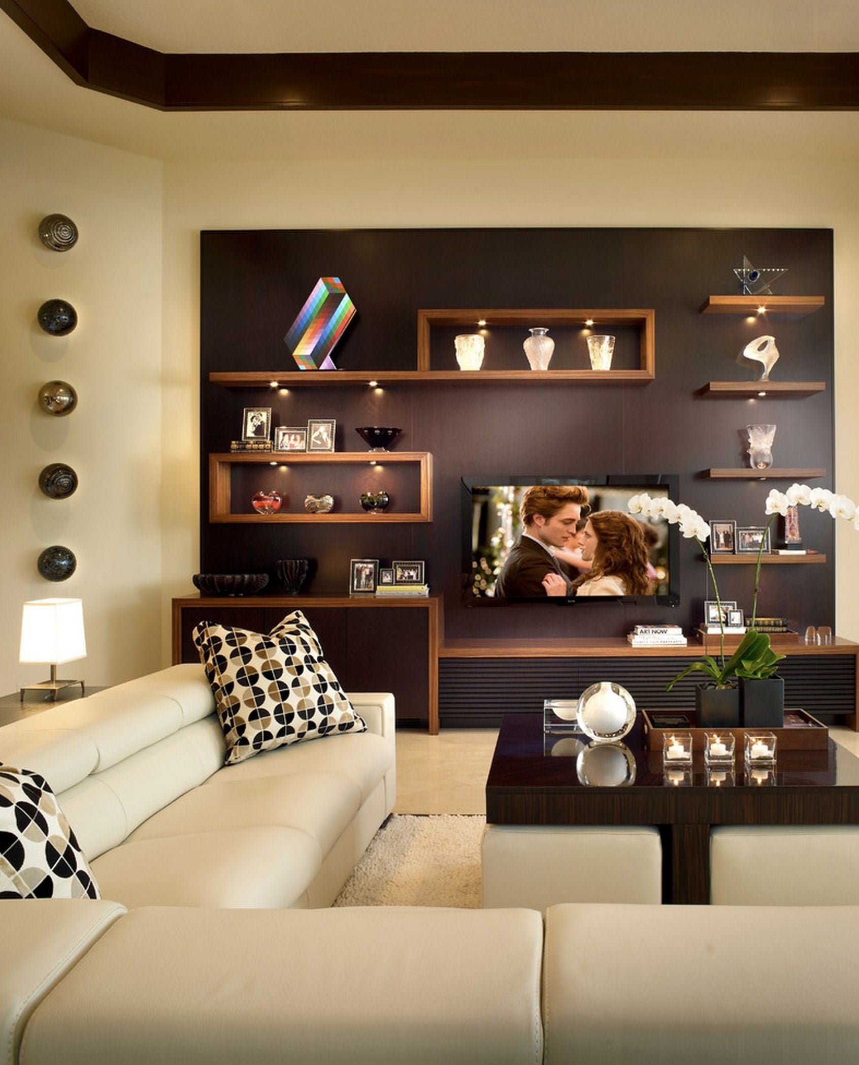 Shelving units living room