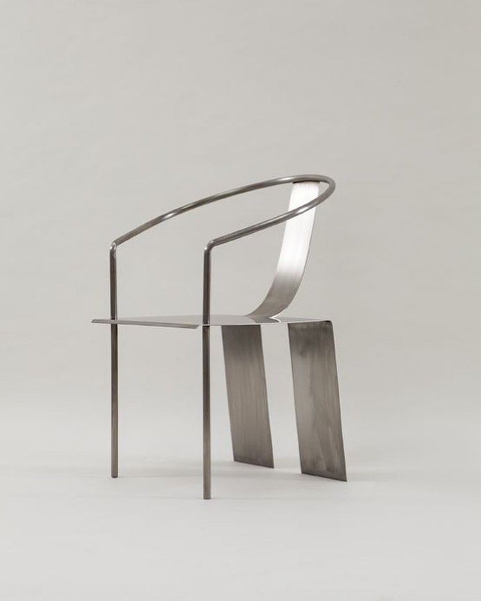 Stainless steel and wood furniture