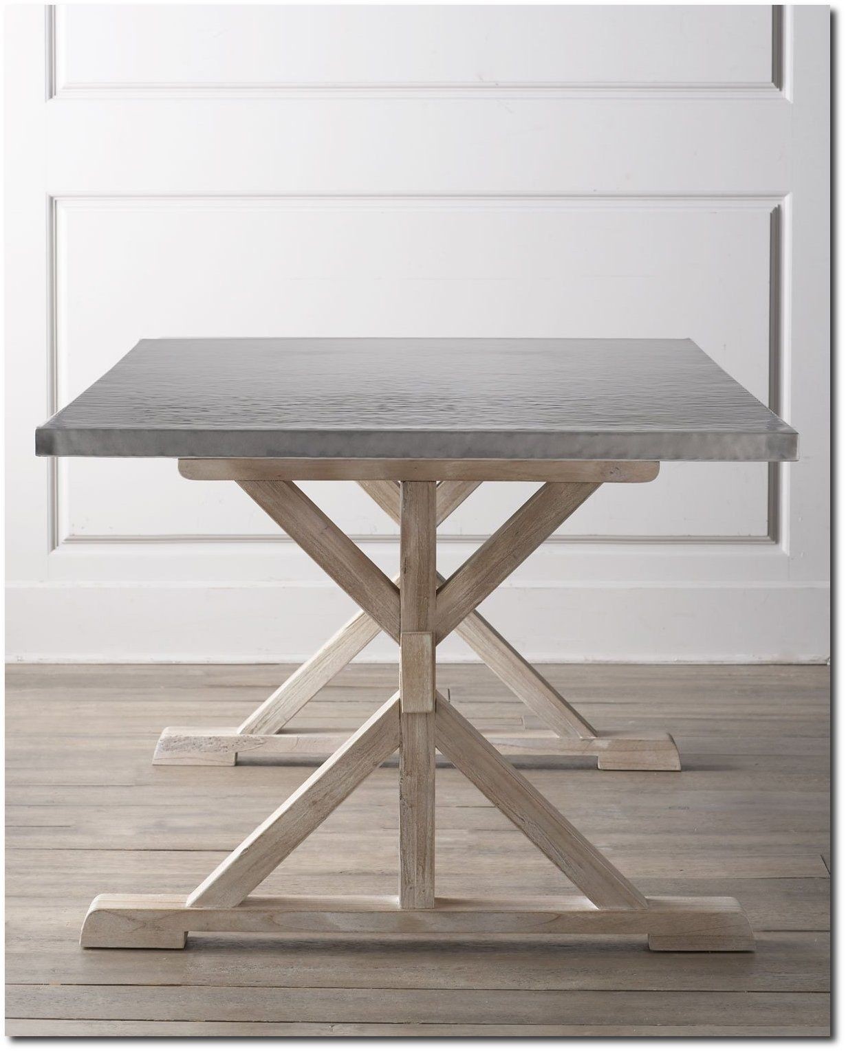Stainless steel top dining table