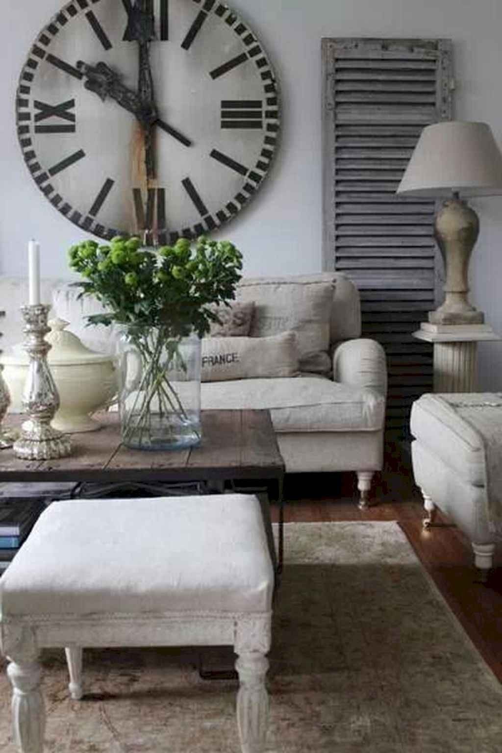 Antique white wall clock