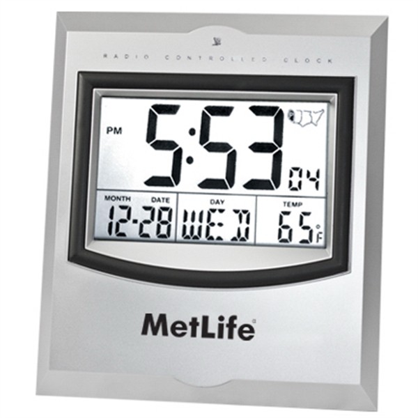 Atomic Radio Controlled Wall or Desktop Clock 7.5" x 8.6" x 1"