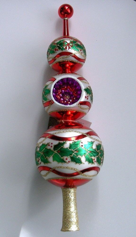 Blown glass tree topper