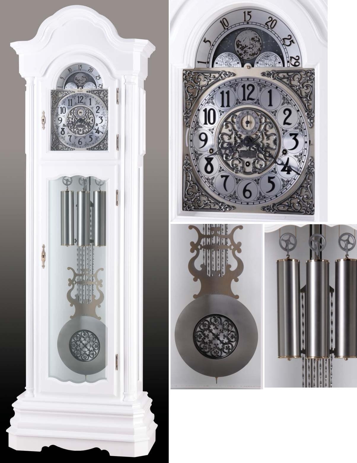 Distressed grandfather clock
