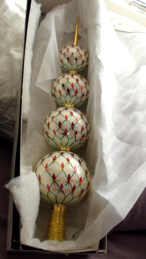 Glass christmas tree topper