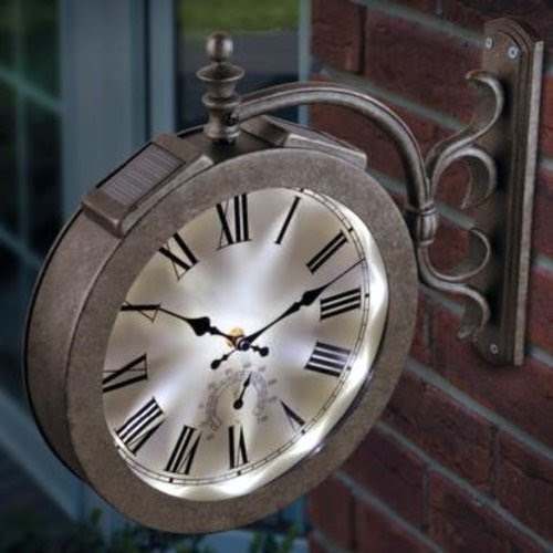 Outdoor wall clock and thermometer 1